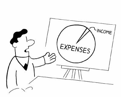 Expenses/Income. "Our only problem is working out how to switch these."